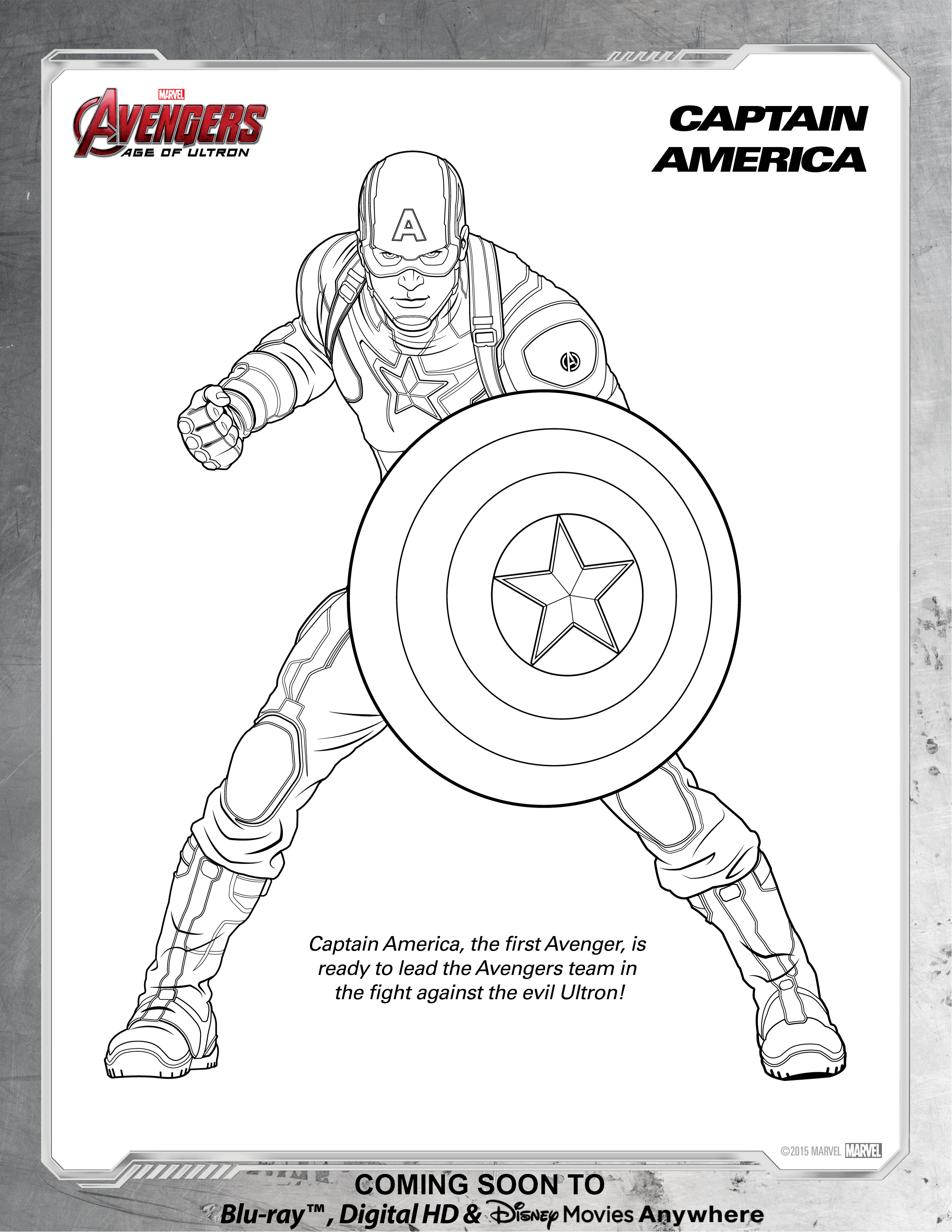 Captain America Printable Coloring Pages