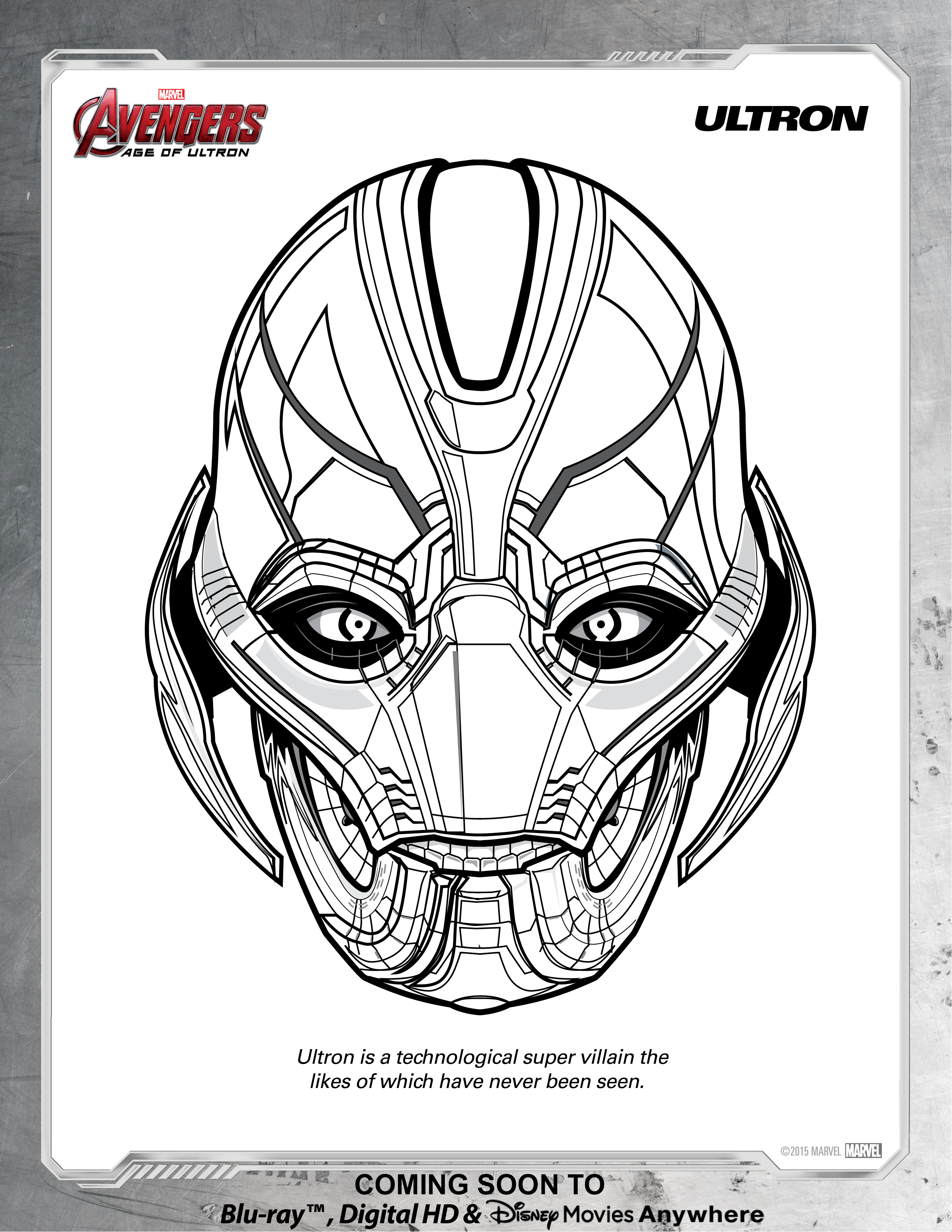 Avengers Ultron Coloring Page | Disney Movies