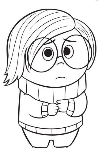 Sadness Colouring Page 2 | Disney Movies | Indonesia